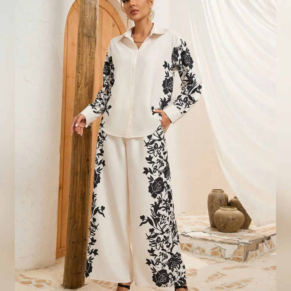 Women'S Printed Two-Piece Set - Picture 4 of 5
